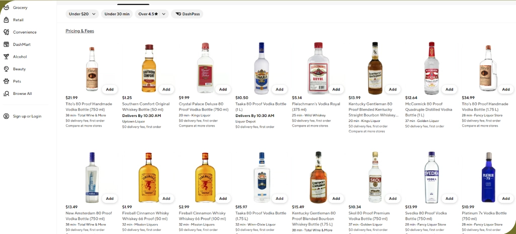 Advantages of Scraping Liquor Store Data from DoorDash